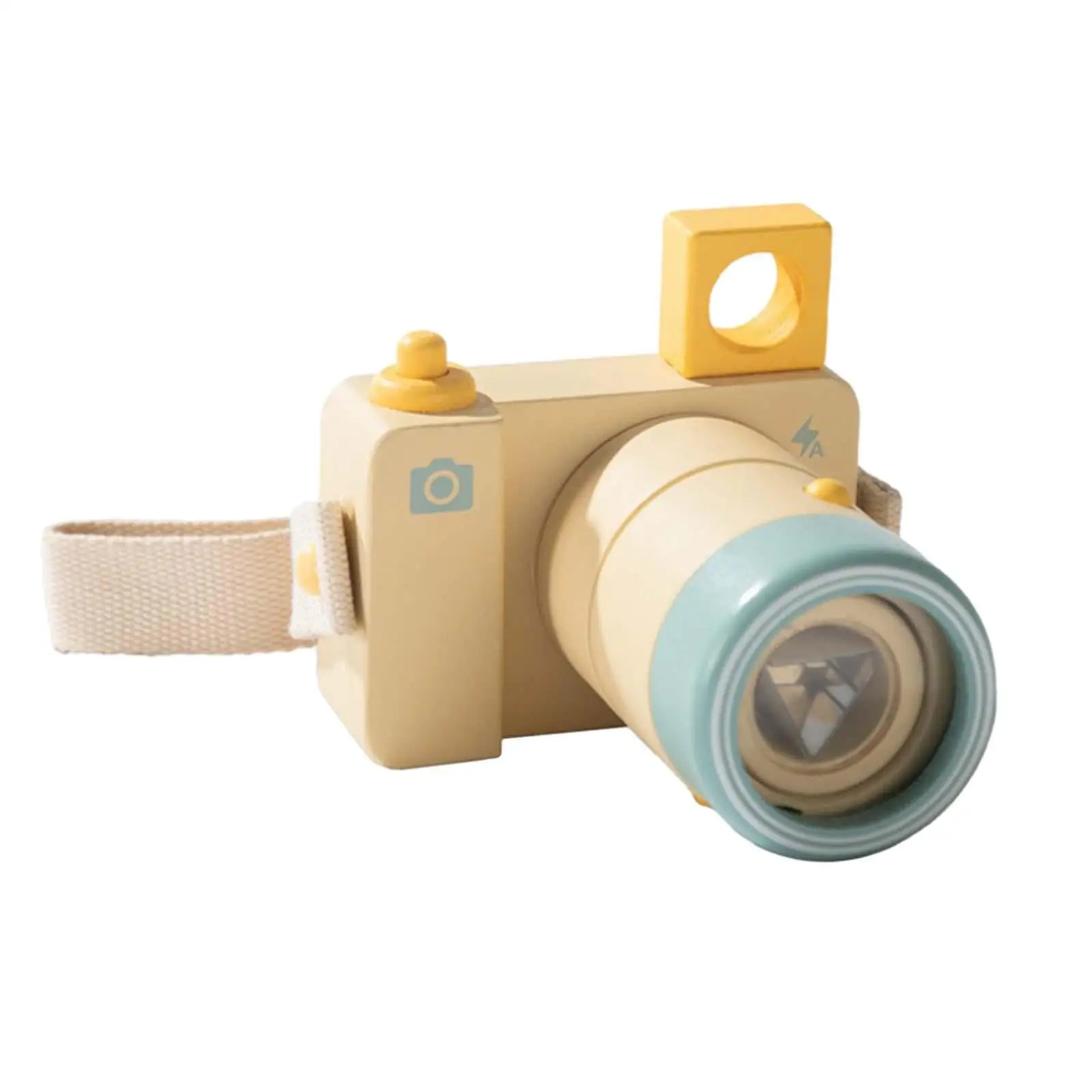 Wooden Camera Toy Mini Wooden Toy DIY Camera Handmade Unique Lens Toy Pretend