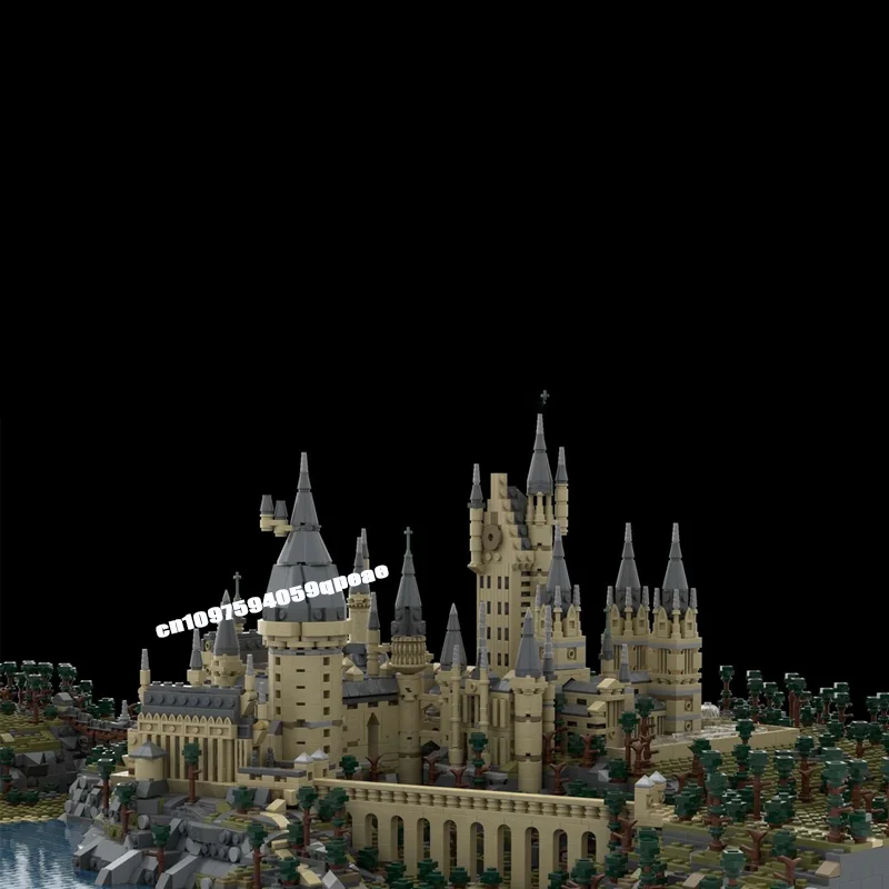 جديد 14880 قطعة الفيلم السحري الشهير Moc Hogwar Castle نموذج نهائي اللبنات لتقوم بها بنفسك الأفكار الإبداعية لعبة طفل هدايا عيد الميلاد