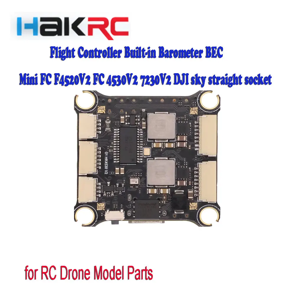 HAKRC Flight Controller Built-in Barometer BEC Mini FC F4520V2 FC 4530V2 7230V2 DJI sky straight socket for RC Drone Model Parts