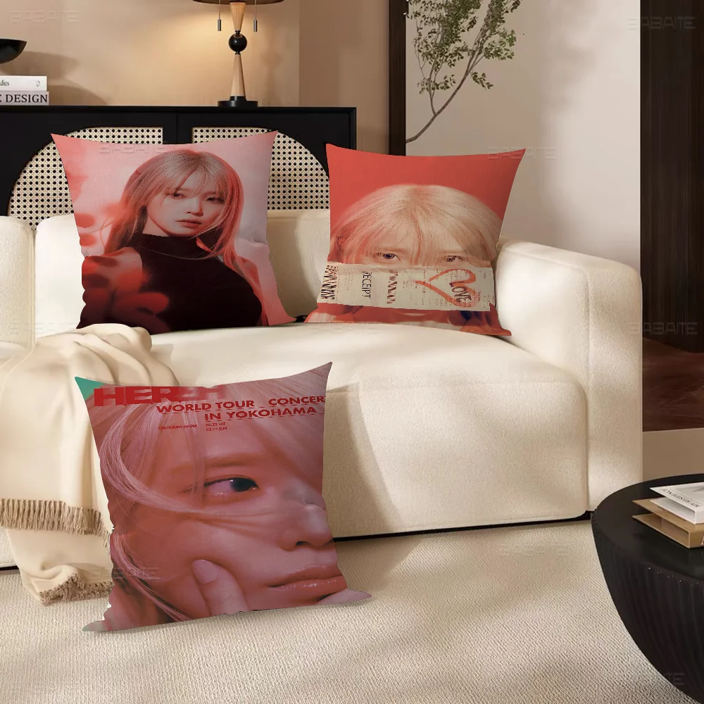 Korean Singer L-Lee J-Ji E-Eun I-IU 45*45cm Cushion Cover Pillow Cover Decor Pillowcase Home Pillowcase for Couch Pillow