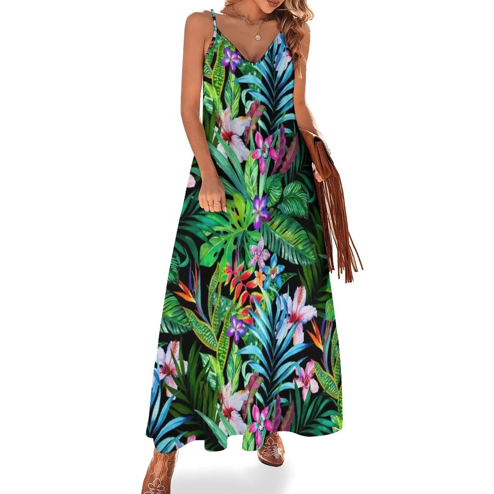 

Tropical Fest Sleeveless Dress dress party evening elegant luxury celebrity women party dresses clothes