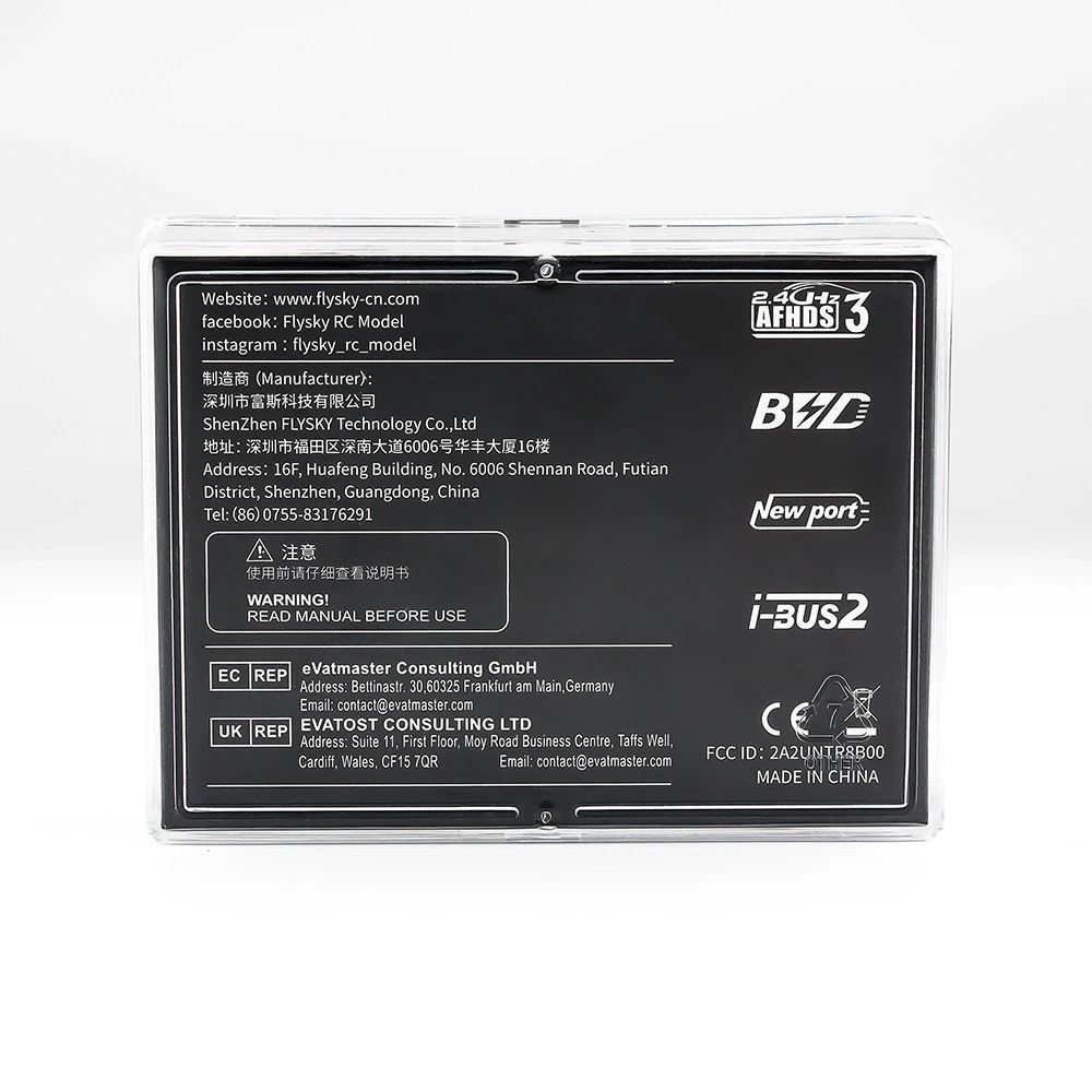 Flysky FS-TR8B 2.4GHz 8CH AFHDS 3 Micro Receptor PWM/PPM/i.BUS/S.BUS Suporte de saída 2 Newport para FPV RC Drone Avião Carro Barco