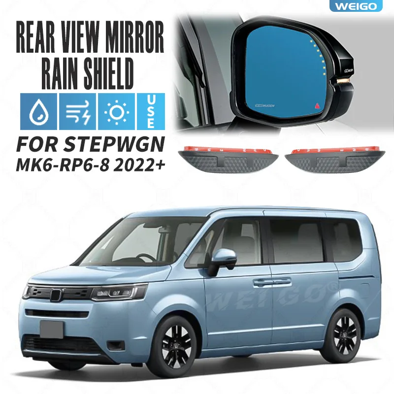 

2Pcs For Honda Step wgn 2005-2022+ Car Rear View Mirror Rain Shield Protective Cover Sun Shade Car Styling Auto Accessories