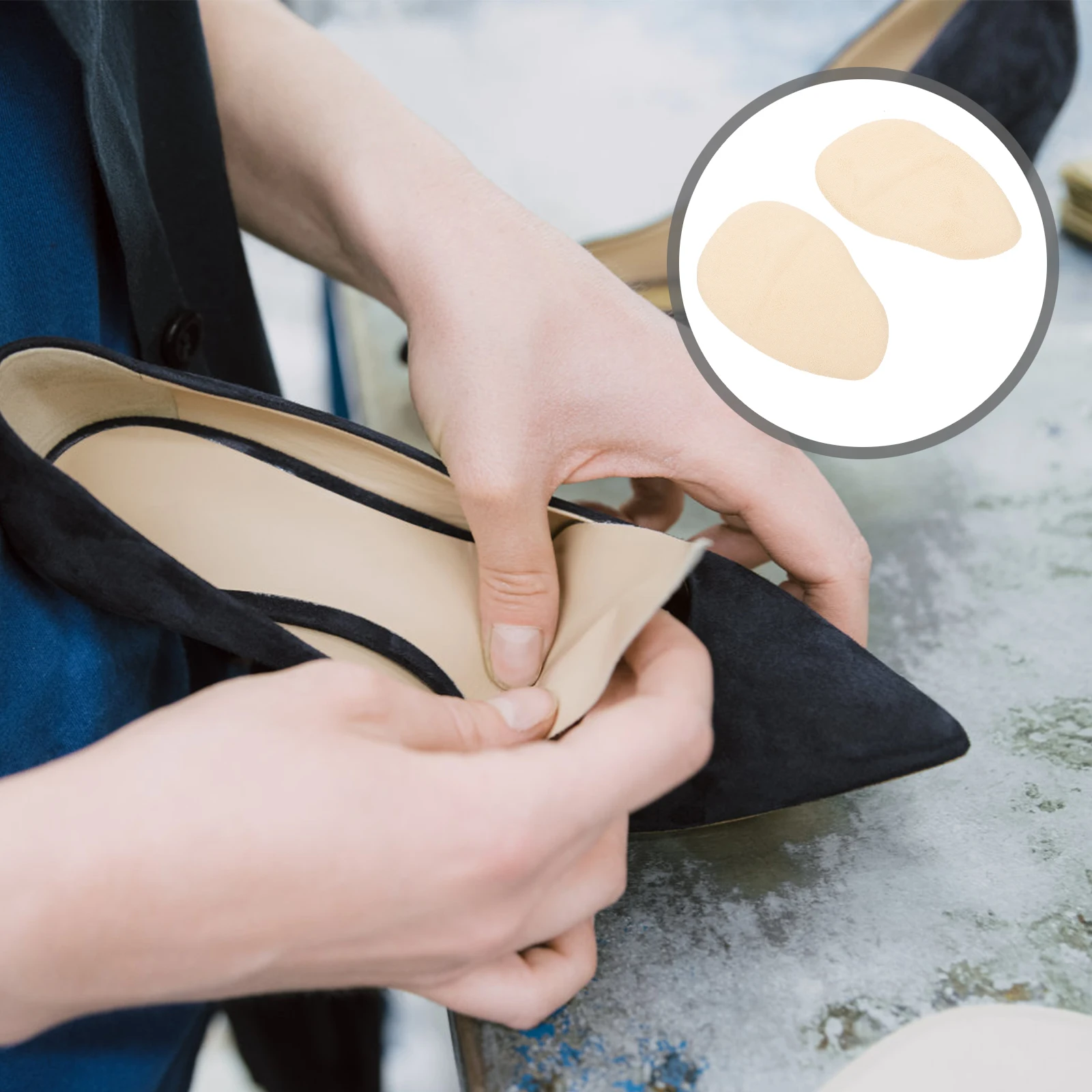 

4Pairs SilicaGel Insoles ForefootCushion PlantillasZapatos Mujer Breathable AntiSkid HighHeel Pads Shoes Accessories