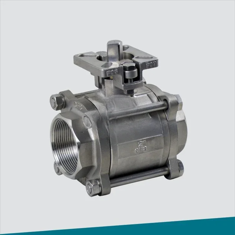 

All-inclusive high platform three-piece internal thread ball valve wire port full diameter soft seal