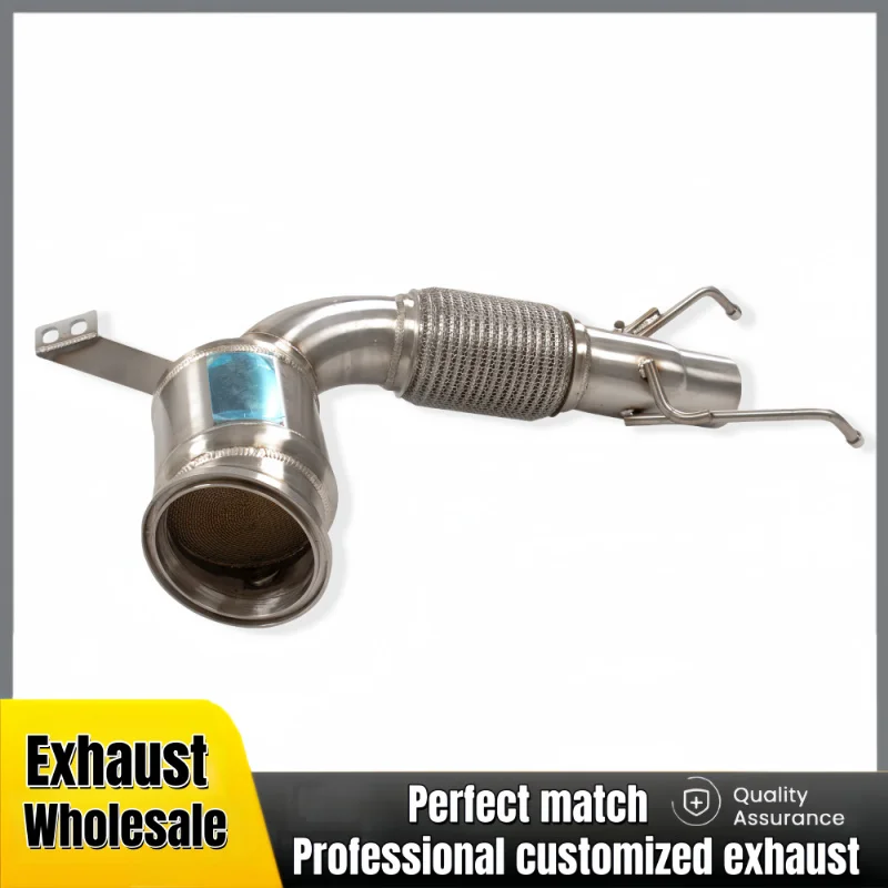 

Выхлопной коллектор даунпайпа для BMW Mini Cooper S/JCW F56 B48 2.0T 2017-2023 SS304 Автомобильный каталитический нейтрализатор выхлопной трубы