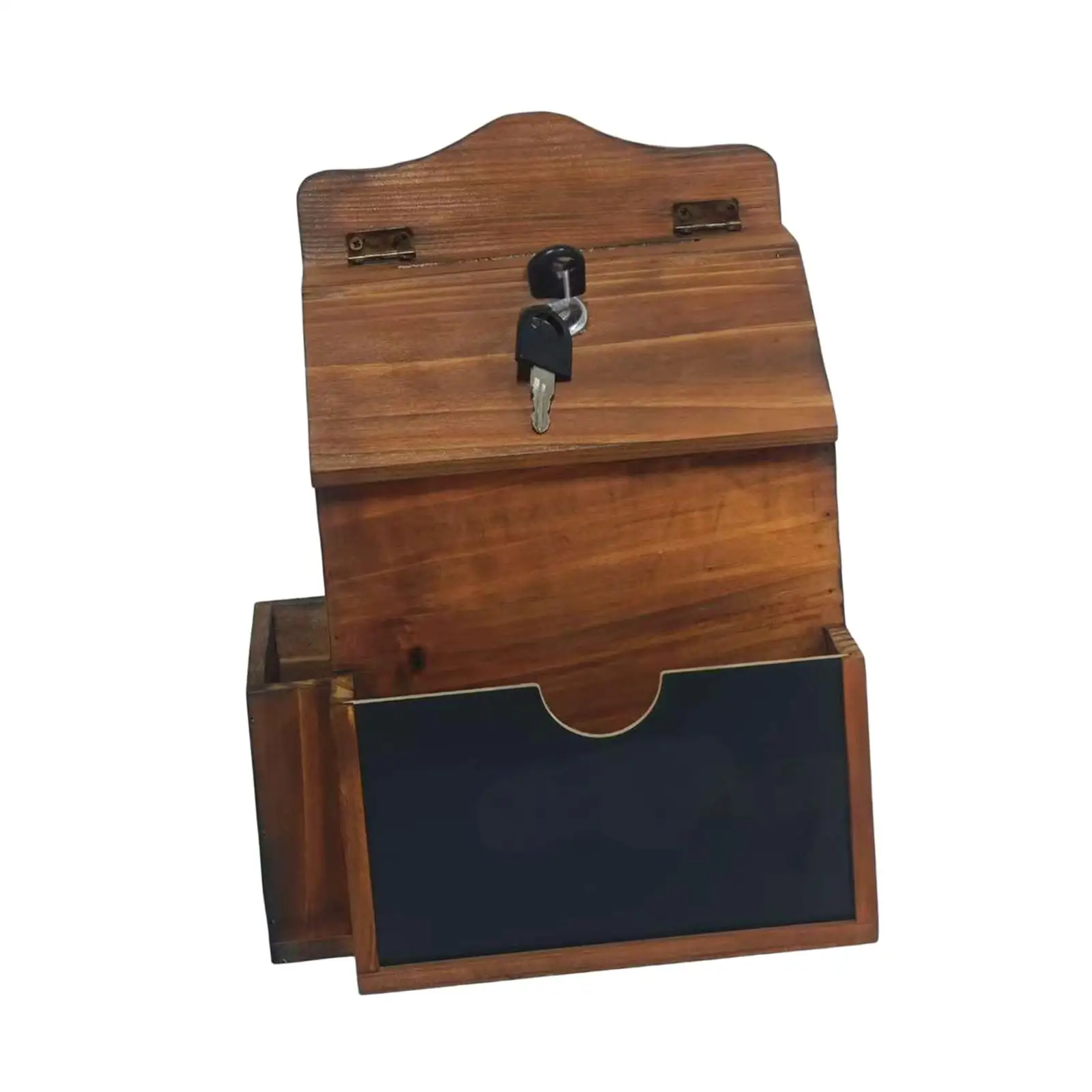 

Wall Mount Mailbox Deposit Drop Box Locking Professional Wooden Multipurpose Comment Box Secured Postbox for Household Office
