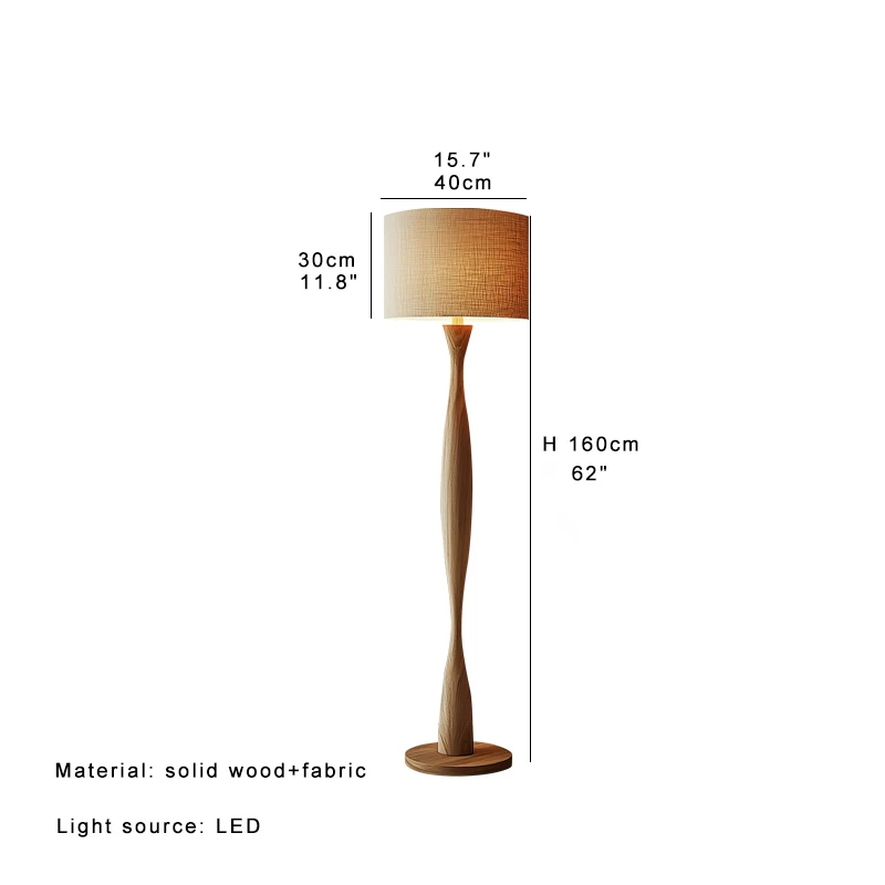 Lámparas de pie de lujo de madera, decoración para sala de estar, oficina, luz Led de pie, lámpara estándar de madera de moda, iluminación de ambiente