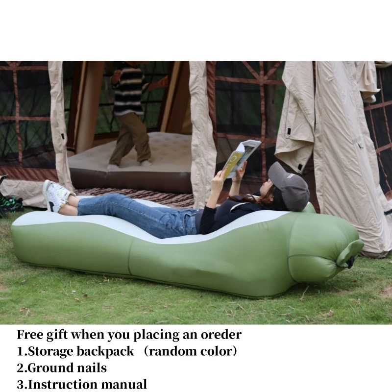 Sofa Outdoor Inflatable Sofa Beach Inflatable Sleeping Bag Foldable Inflatable Bed Camping Bed Air Mattress Camping Equipment