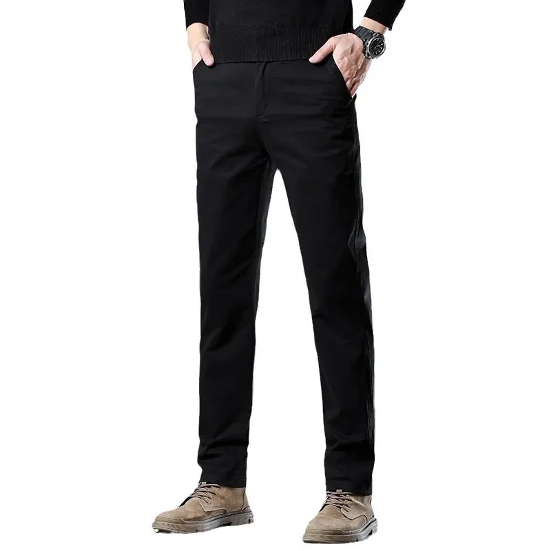 

Spring Autumn Middle-aged Men Straight Suit Pants Casual Pants Loose Pants Four Seasons Can Wear Adult Gentleman Leisure Comfort