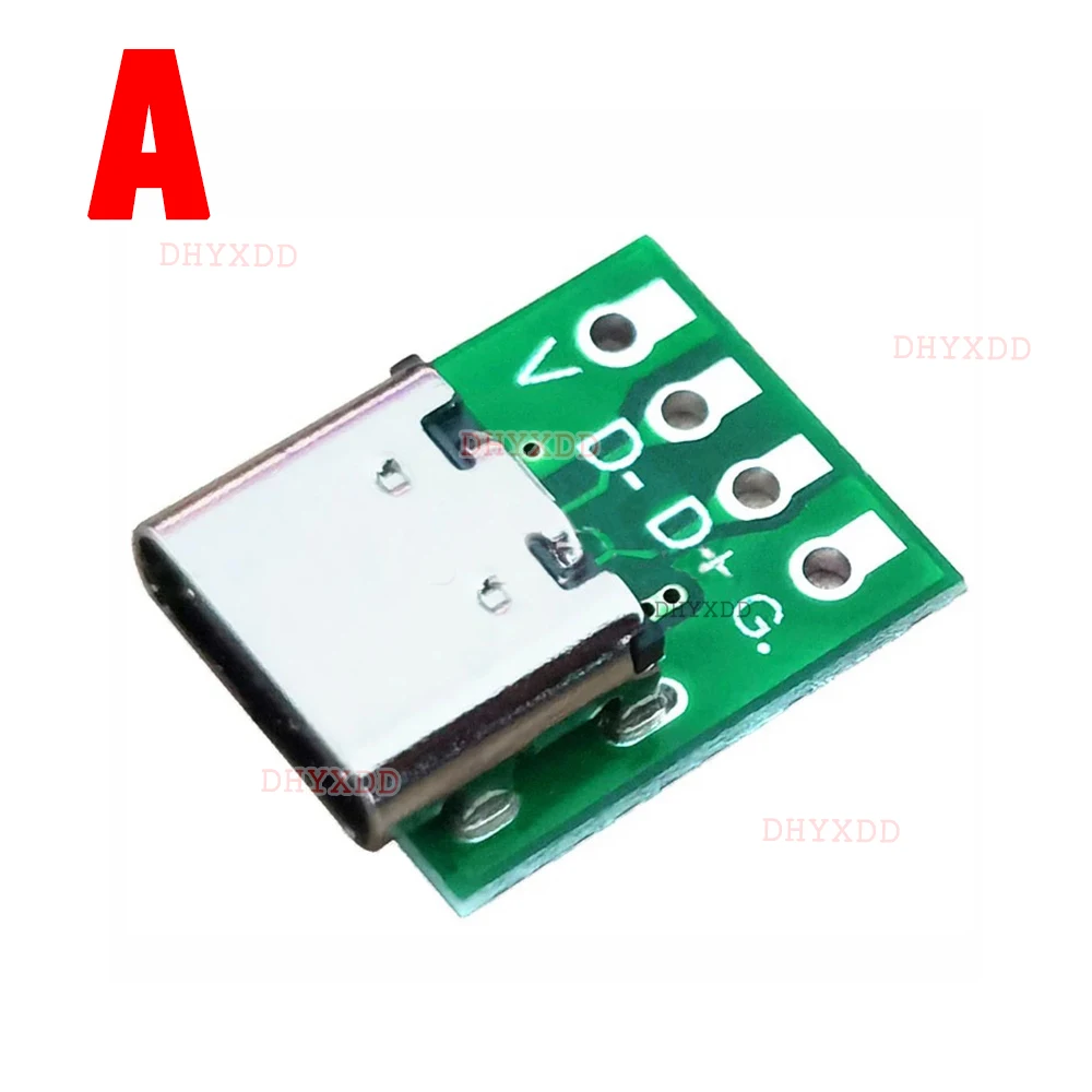 USB 3.1 Type C Connector 16 Pin DIP Test PCB Board Adapter 16P Connector Socket Solder Female For Data Line Wire Cable Transfer