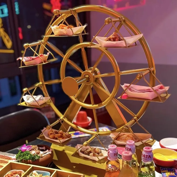 Rotating Ferris Wheel Dish Plate Hot Pot Restaurant Personality Display Barbecue Rack Creative Restaurant Dessert Rack