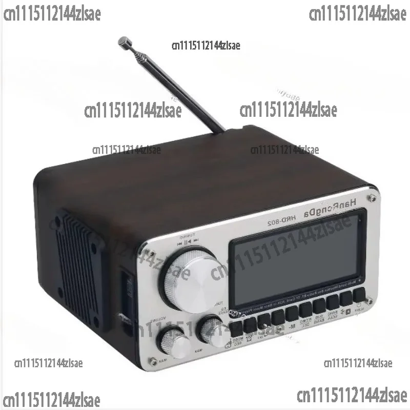 HRD-802 Full Radio Retro Sm-art Woo-d-en Receiver Dual Speaker Bluetooth5. 2 for FM/MW/SW/VHF/UHF/A-IR/WB RX