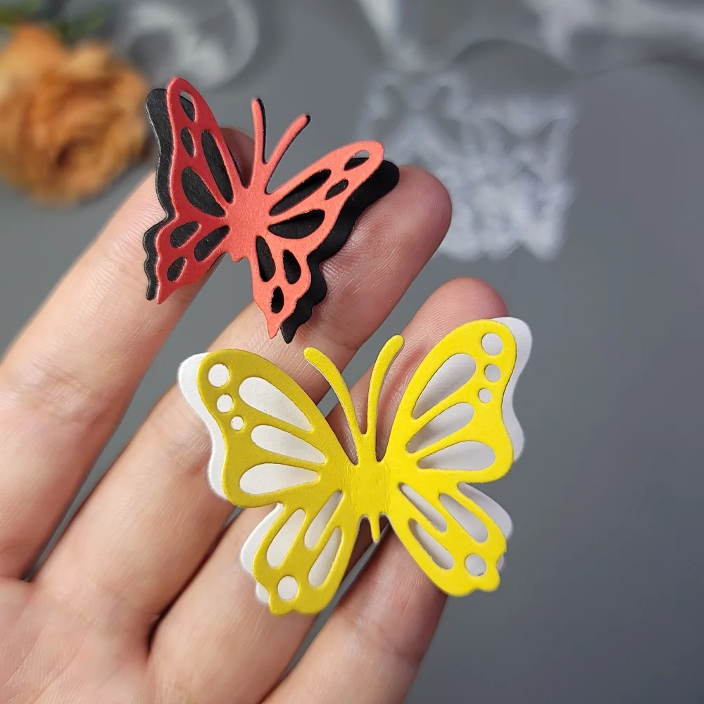 4pcs Butterfly Metal Cutting Die Scrapbook Seal DIY Manual Die Decorative Album Production Tool Carbon Steel Material