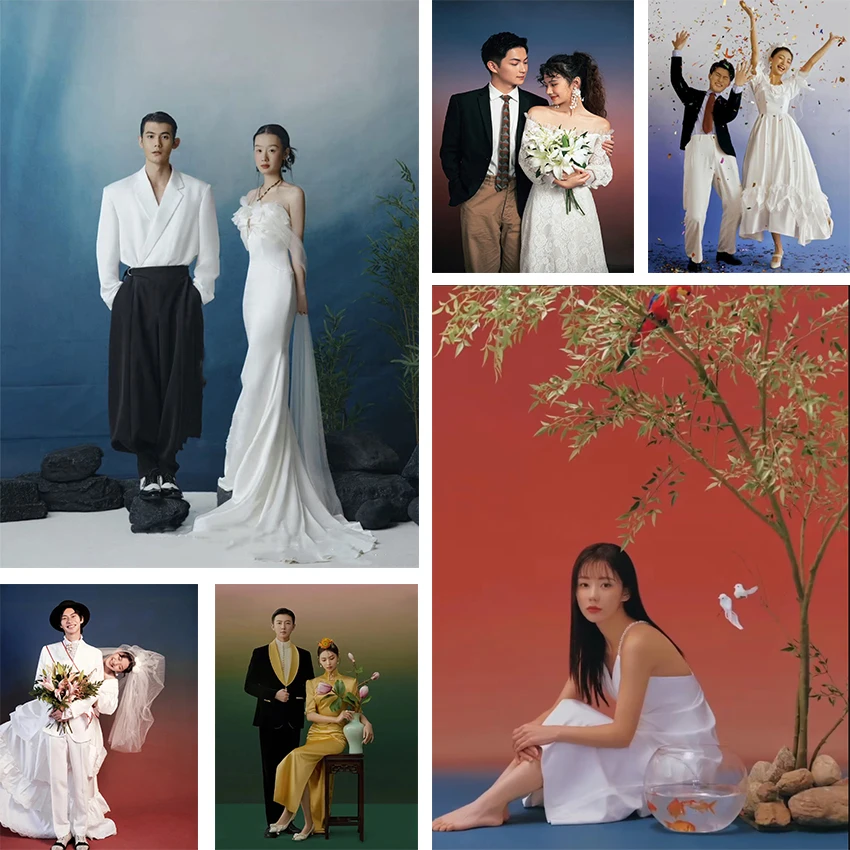 Mehofond Photography Background Solid Color Gradient Children Adult Birthday Wedding Portrait Decor Backdrop Photo Studio Props