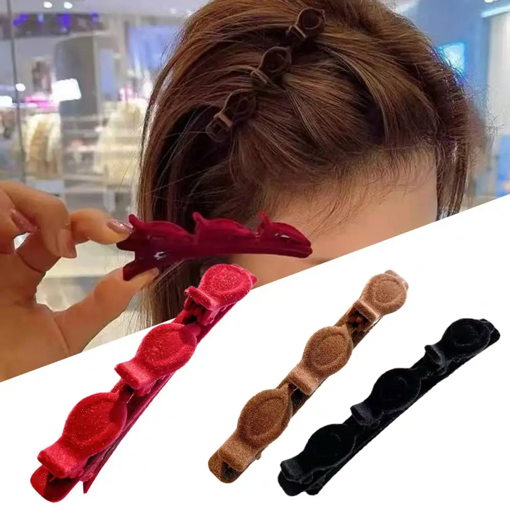 Flocked Bangs Hair Clip Headwear Women Cute Barrettes Hairgrip Alice Braided Fashion Korean Style Hairpins Hair Accessories