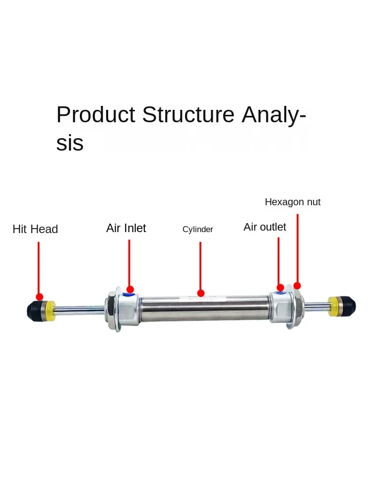 Buffering Cylinder MAD20-64/70/84 Upper and Lower Buffering of Robotic Arm Accessory for Injection Molding Machine