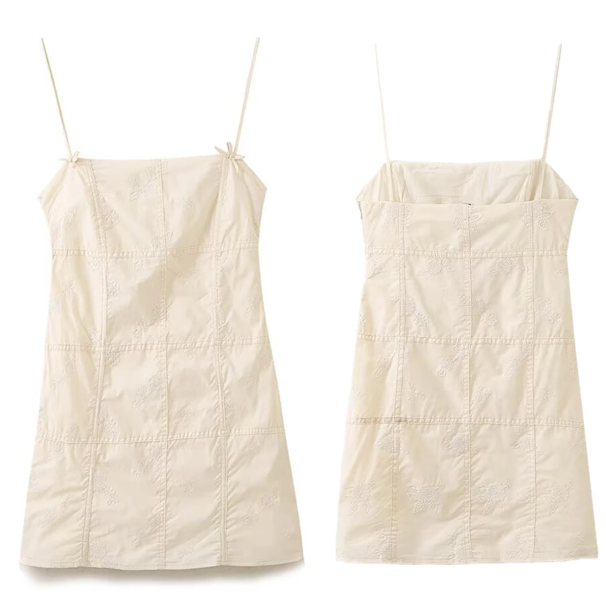 

Maxdutti Minimalist Bow Strap Dress for Vacation Cotton Summer Strap Mini Dress Women Party Dresses Vestidos