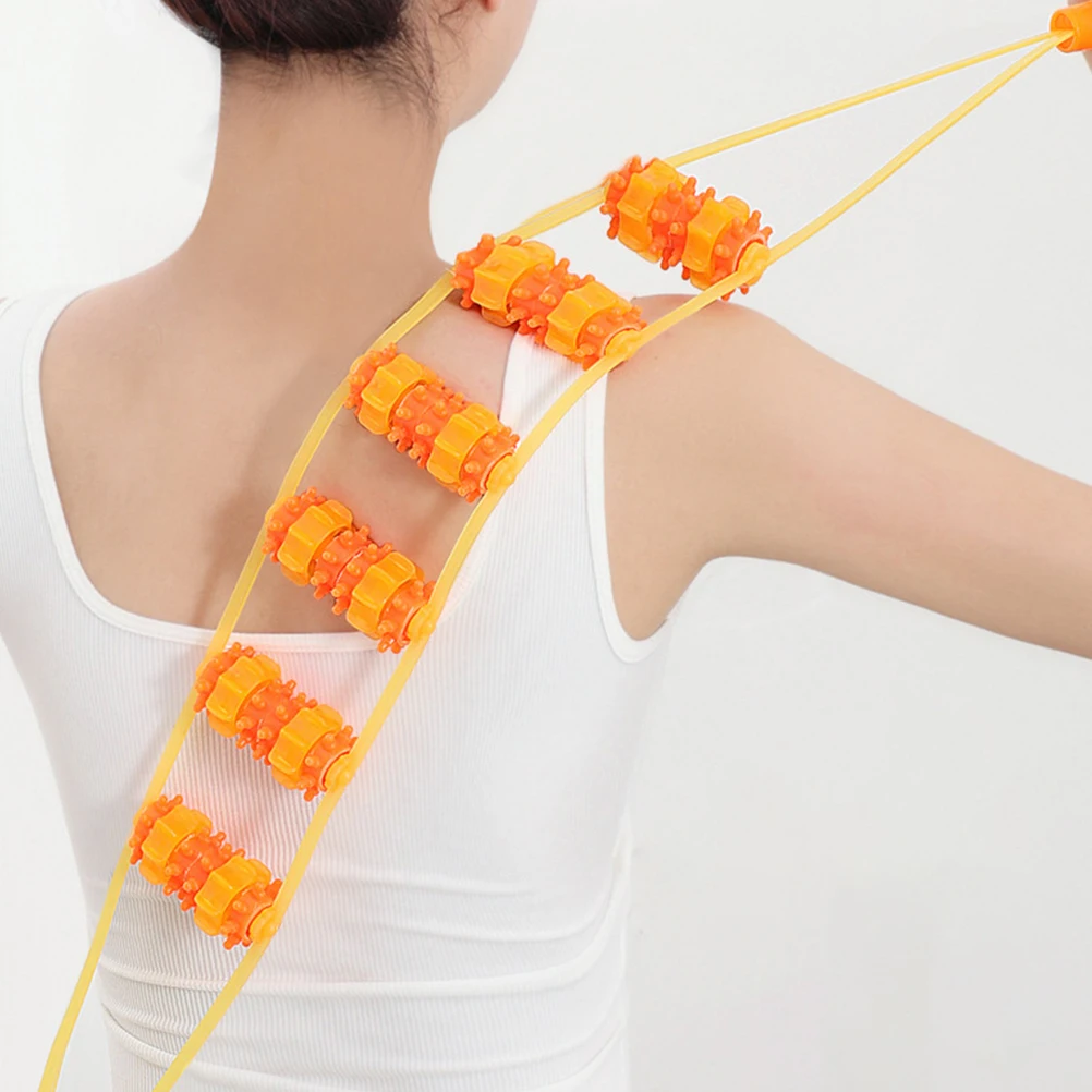 

36-Wheel Massage Handheld Back Neck Leg Manual Leg Massager Roller Muscles Massager Orange Manual Tool Portable Pp