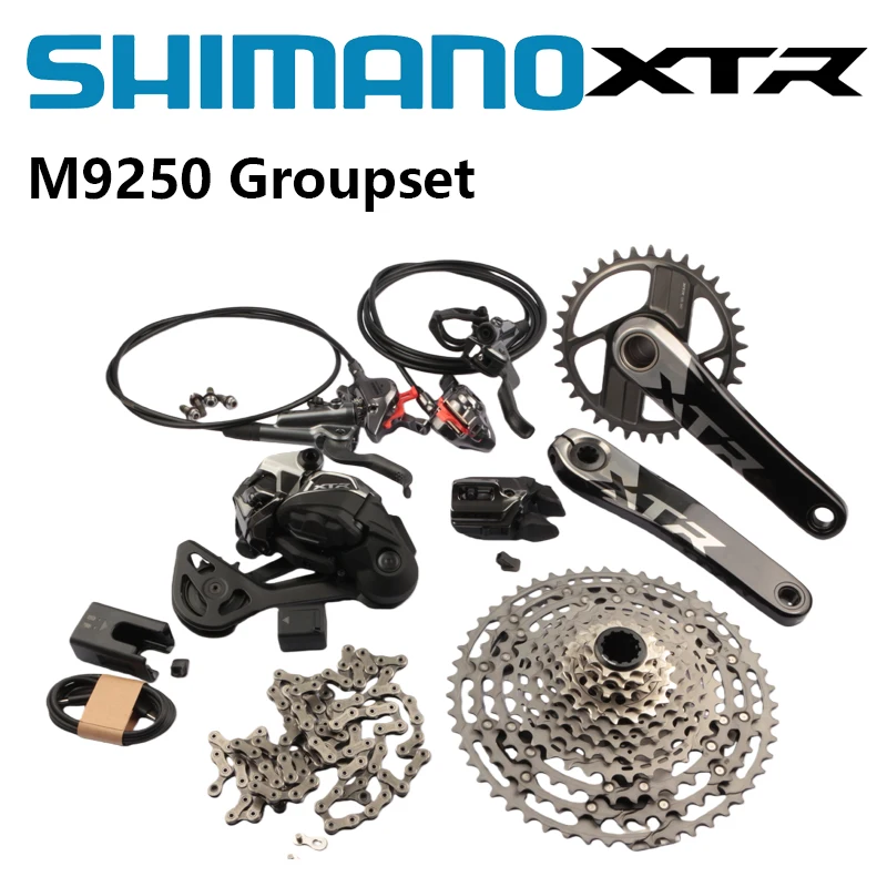

Новый комплект Shimano XTR Di2 M9250 12S: групсет M9200, кассета, тормоза, переключатель скоростей M9250, задний переключатель для горного велосипеда MTB