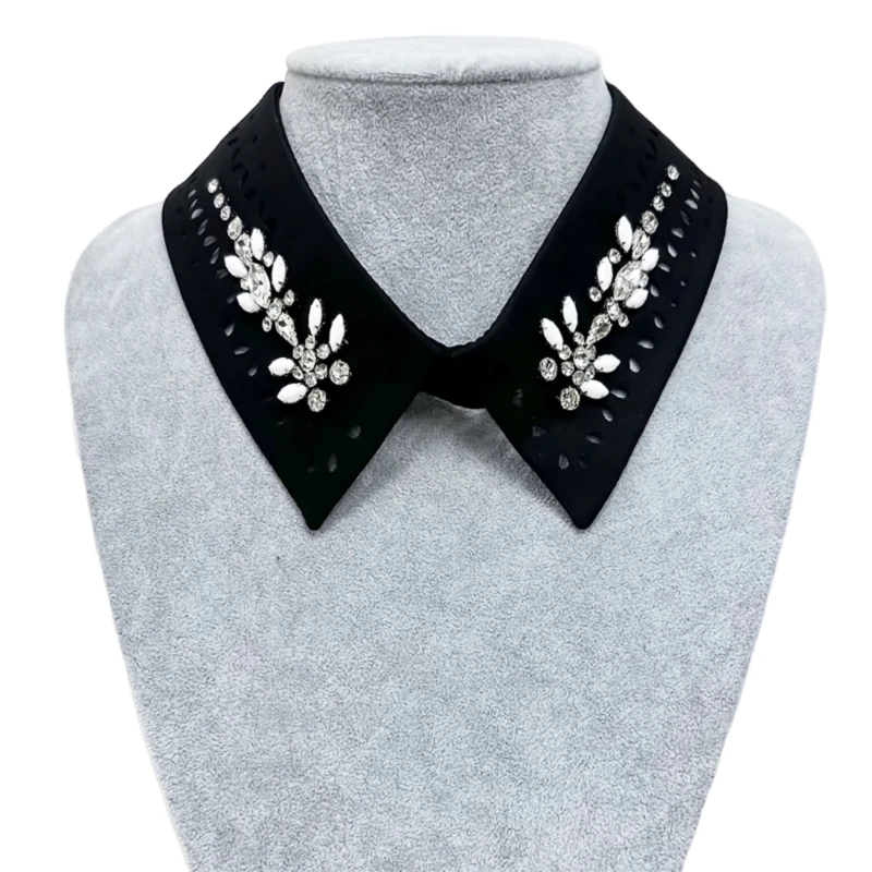 Point Faux Collar Decorative Shirt Collar Beading Sweater Collar Dress Decors