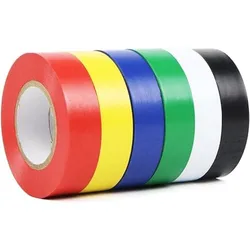 6PCS 10M/20M Six Colors Electrical Tape Set PVC Wear-resistant Flame Retardant Lead-free Insulating Waterproof Eletrician Tape