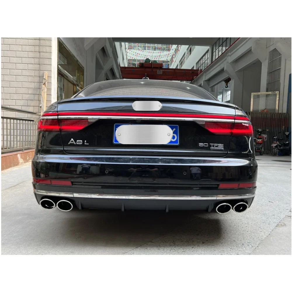 D5 S8 rear diffuser fit Audi A8 2018-2021 Exhaust pipes optional