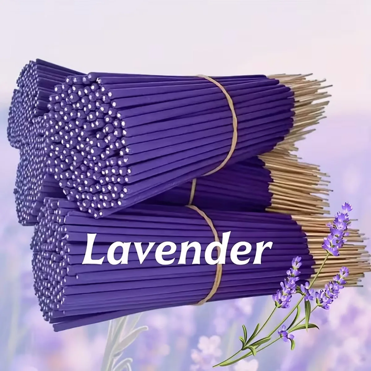 Lavender Premium Aromatherapy Incense Sticks, 8.66 Inches - 30~40 Minutes Burning Time, Light and Fresh Scent, Suitable for Home, Kitchen, and Dining Room Decoration, Suitable for Home Office Odor Removal, Long-Lasting Fragrance, Sleep, Yoga, Work, Meditation, Fitness, Office Relaxation Perfect Gift for Christmas, Halloween, Thanksgiving and Other Holidays.