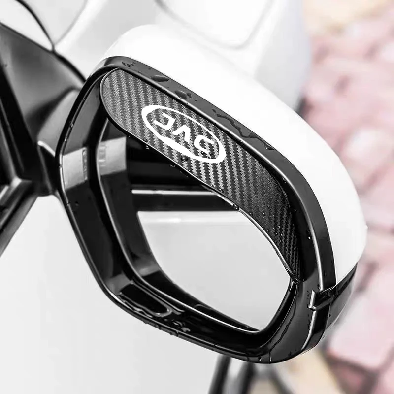 For JAC Refine J3 J2 S5 A5 J5 J6 J4 Vapour S2 T8 2Pcs Carbon Fiber Car Rearview Mirror Eyebrow Rain Cover Car Accessories
