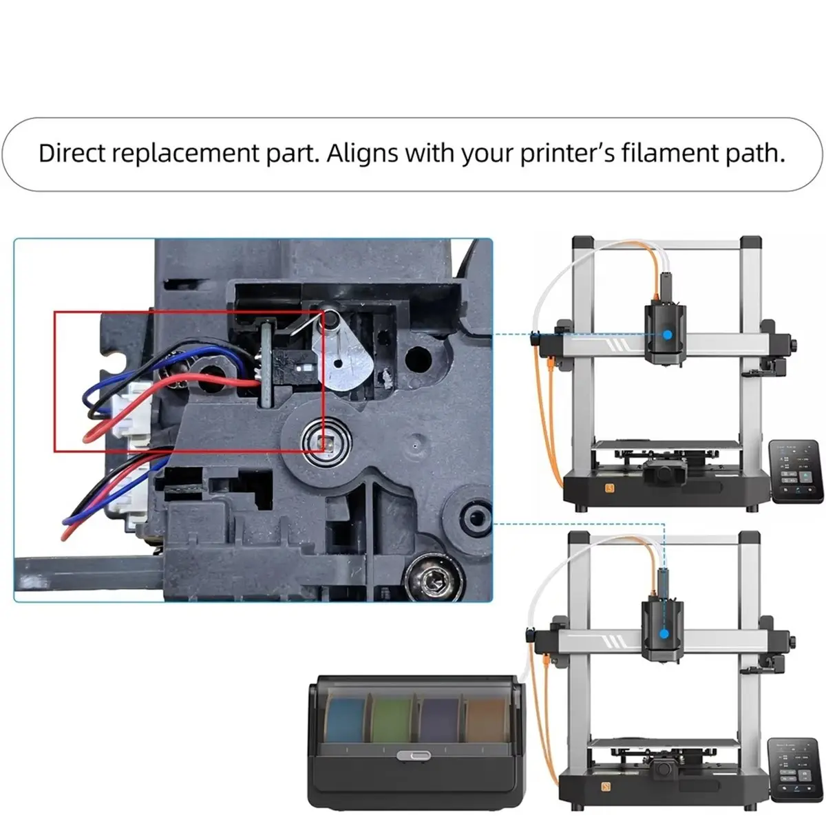 2PCS Filament Runout Detection Module Sensor Auto Stop Printing Material Break Detector for 3 Series