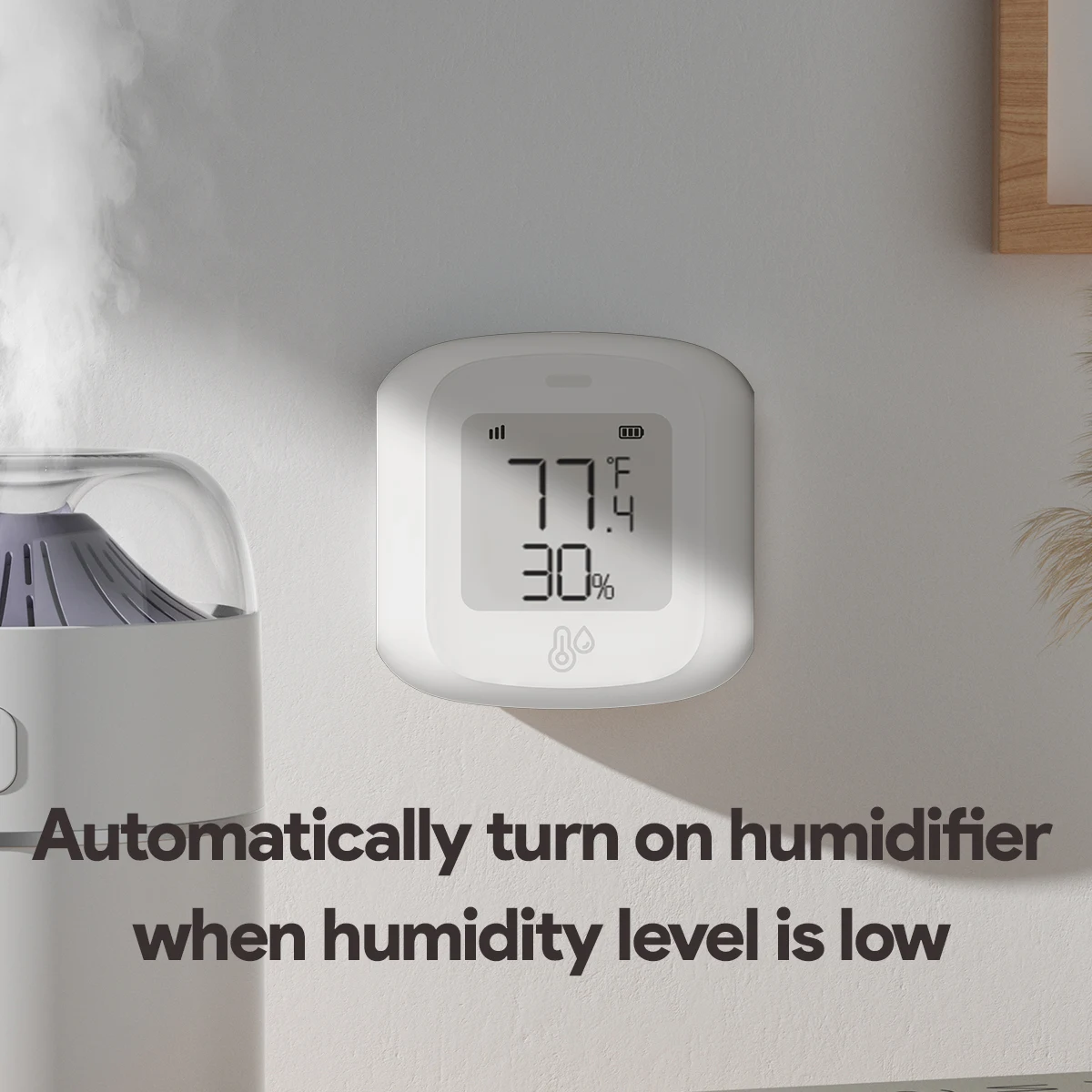 Tuya Smart WiFi/Zigbee Temperature and Humidity Sensor Indoor Hygrometer Thermometer with LCD Display Support Alexa Google Home