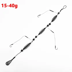 Fishing Hook Artificial Lure Bait Cage Set Fishing Feeder Baitholder Anzol Peche Catfish Jigs Carp Fishing Tackle Tools 15g-40g