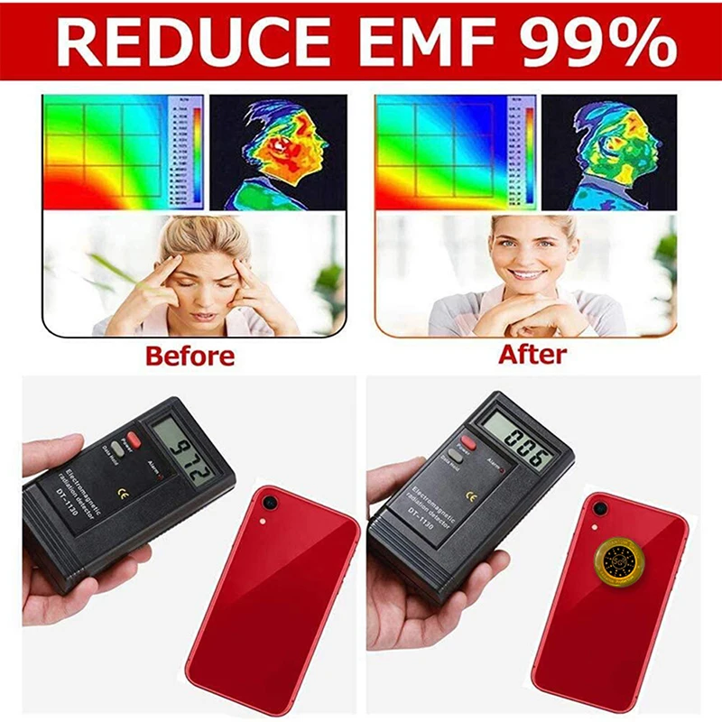 5G هاتف محمول حماية الإشعاع ملصق EMR مانع ملصق مستدير مكافحة الإشعاع حامي الهاتف للكمبيوتر المحمول اللوحي
