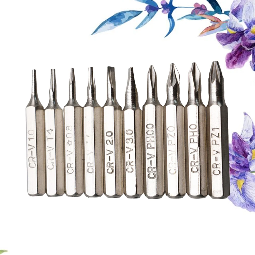 

10pcs Bit Set Screwdriver 10 In 1 Precision Magnetic Bits For Electric Hand Tools Ph00 Ph0 3.0 2.0 1.0 T5 ☆08 Security