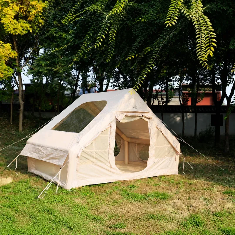 6.3ft Flat Inflatable Tent Outdoor Camping Wind Resistant Sun Proof Rainproof Portable for Overnight Travel in the Wild