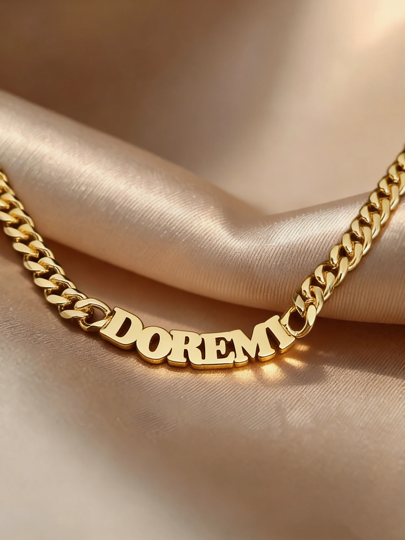 1PC Custom Gothic Name Necklaces For Women 18K Gold Color Stainless Steel Cuban Chain Name Necklace Wedding Jewelry Gift