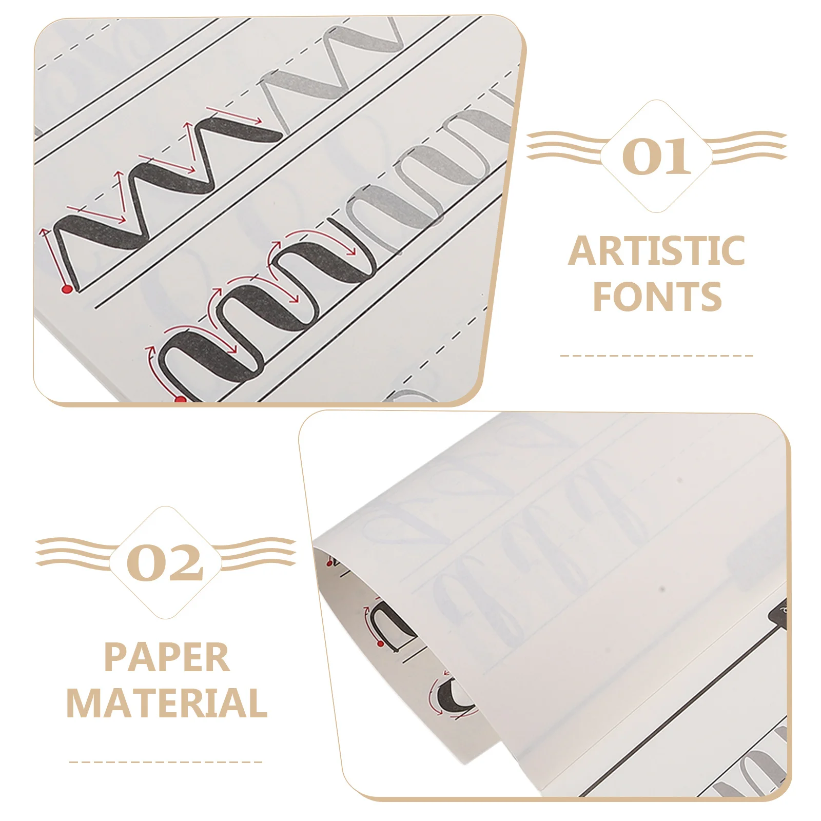 

1 Book English Calligraphy Art Font Copybook Perfect Workmanship Folding Resistant Writing Practice Sheets Tracing Paper