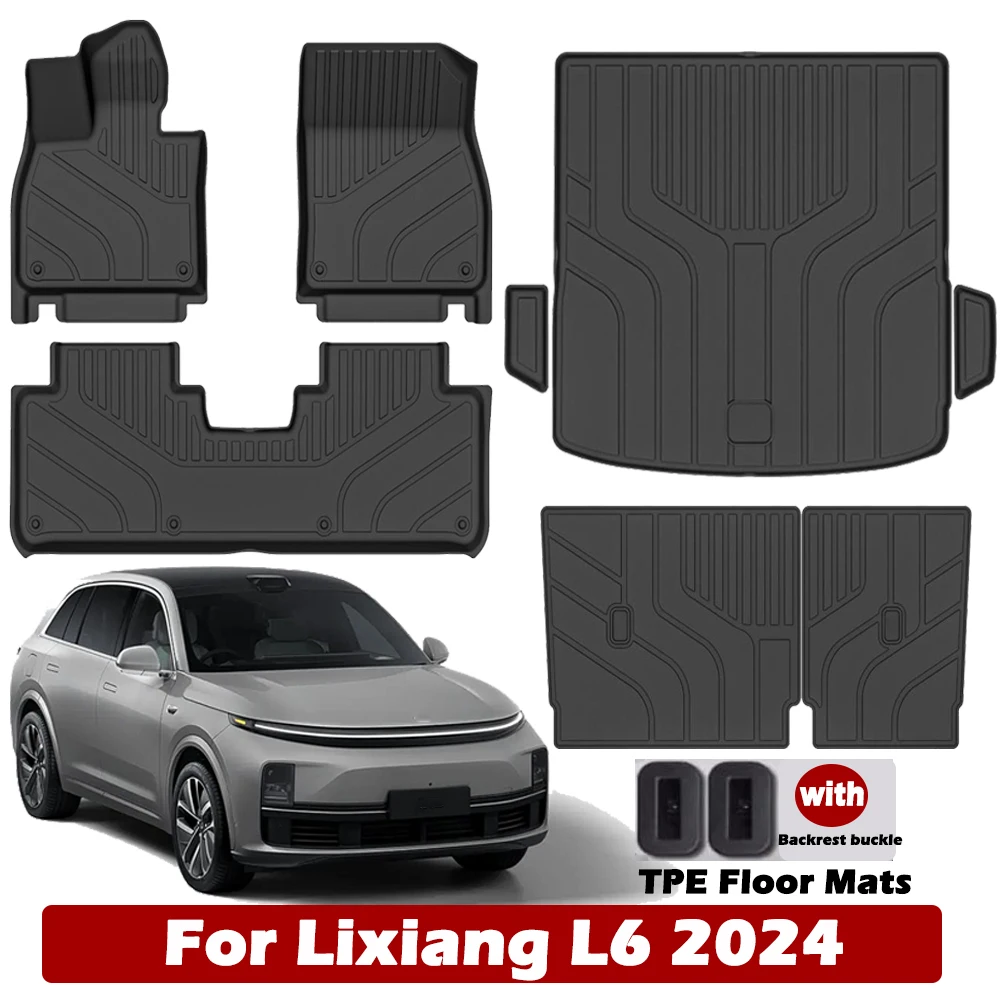 

TPE Floor Mats for Lixiang L6 2024,Waterproof Non-slip Foot Pad Car Carpet Black Floor Liners Internal Accessories