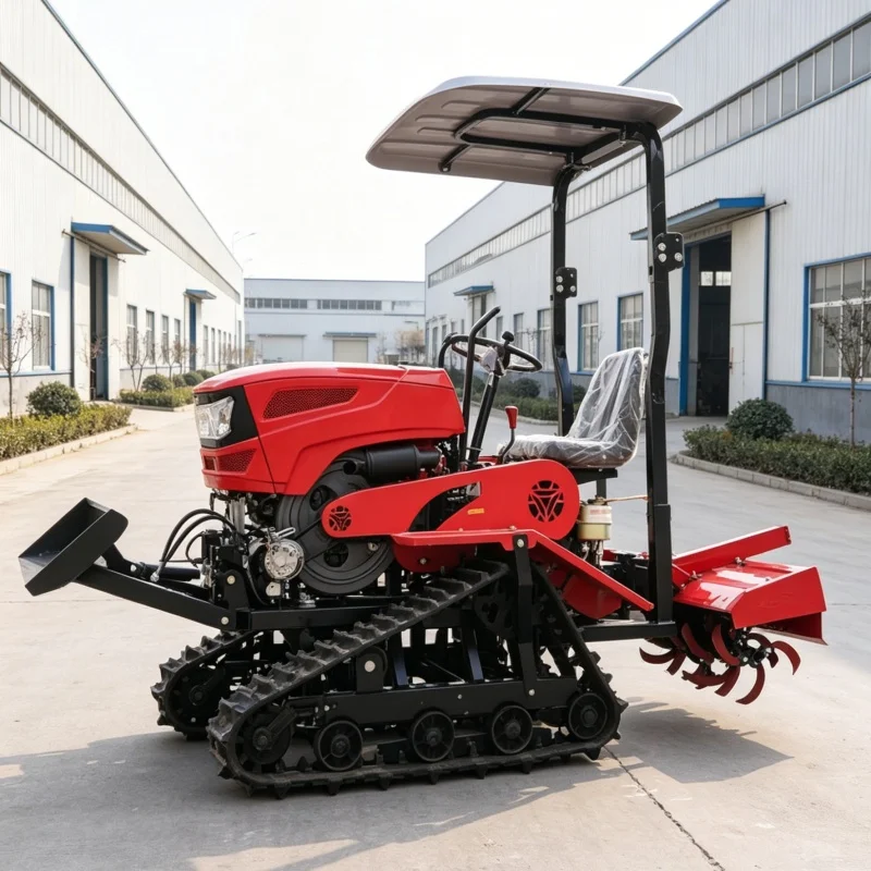

Customized Farm-preferred cultivator, reinforced crawler cultivator, new ride-on industry top 1 tilling machine