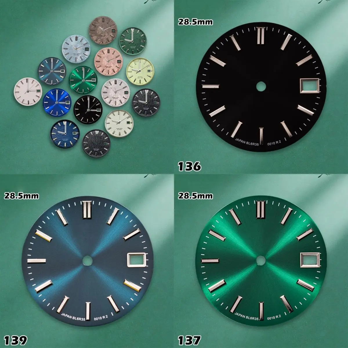 28.5mm Sunray S-type Dial NH35/NH36/4R/7S Movement High Quality Watches for men Watch Modification Accessories Repair Parts