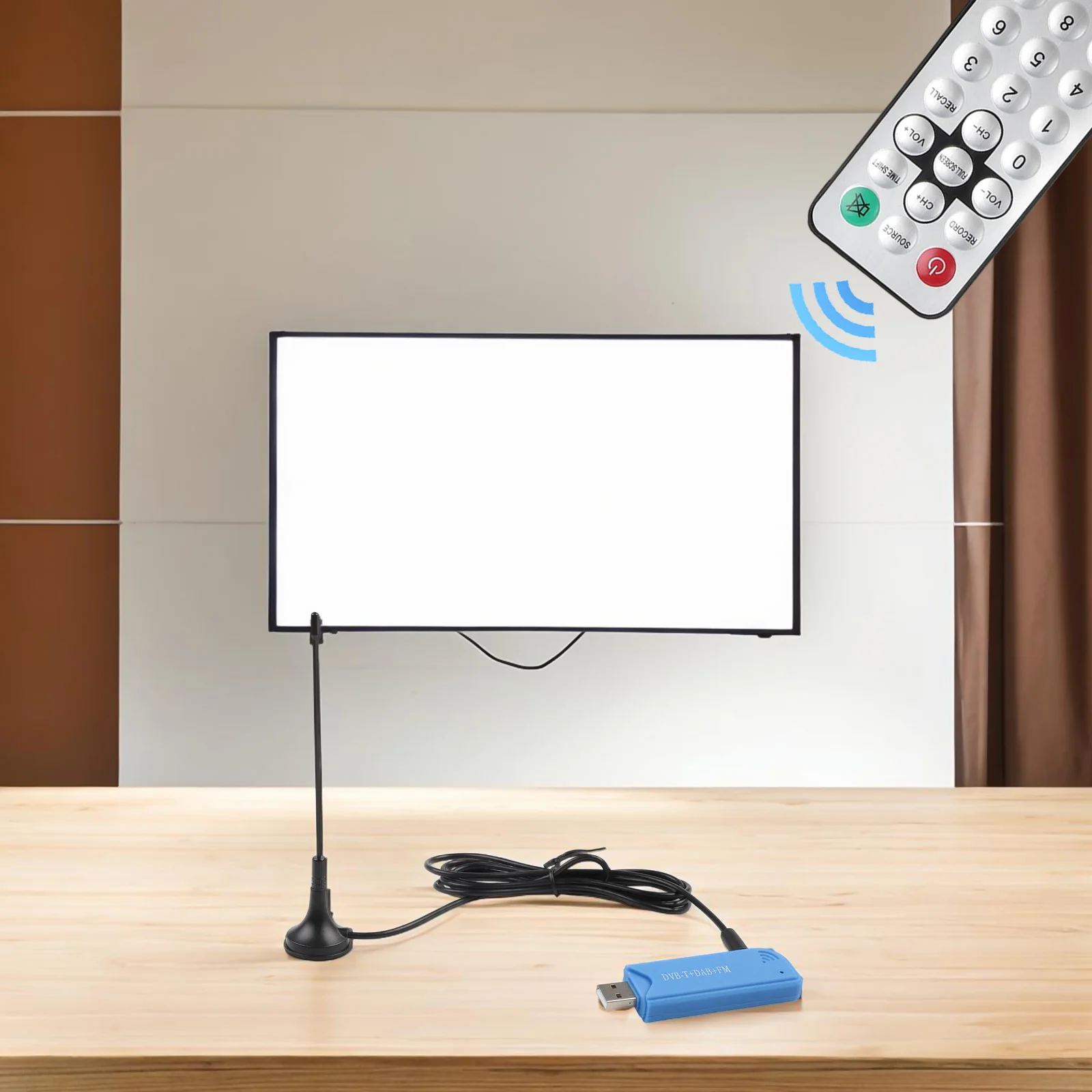 RTL2832U R828D Based USB 2.0 Digital TV Tuner Dongle Supporting Multiple Modulation Schemes for Spectrum Monitoring 25-1760MHz