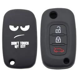 Silicone Car Flip Key Case For Renault Fluence Megane Clio Kangoo Twingo For LADA Priora Vesta Xray Kalina Cover Remote Fob