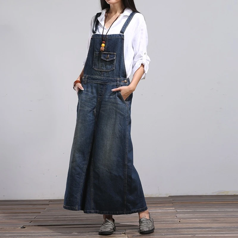 

Long Dress Women Denim Sling Dresses A Line Vestidos Sleeveless Elegant Splice Y2k Streetwear High Waist Casual Work Summer