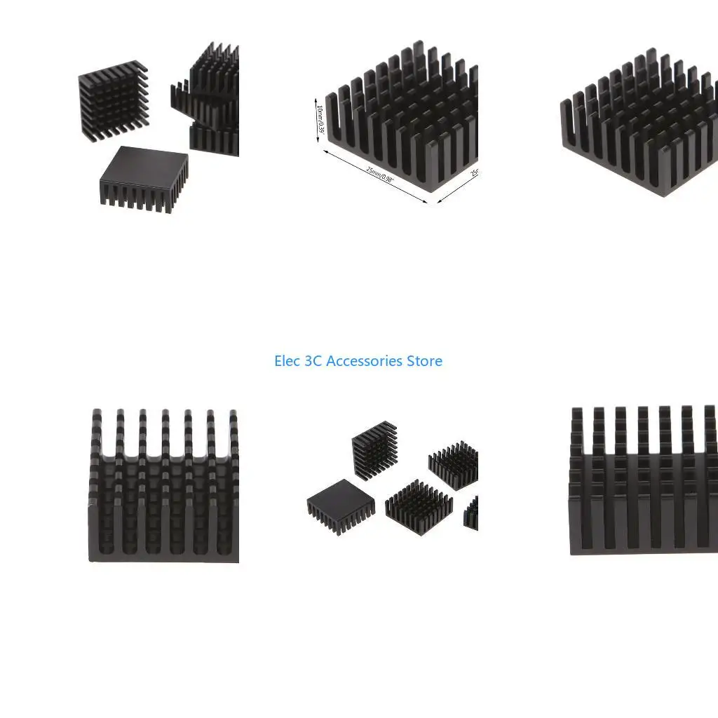 Y51A HEATSINK Aluminum Radiator Black Anodize Heat Sink Electronic Chips Cooling