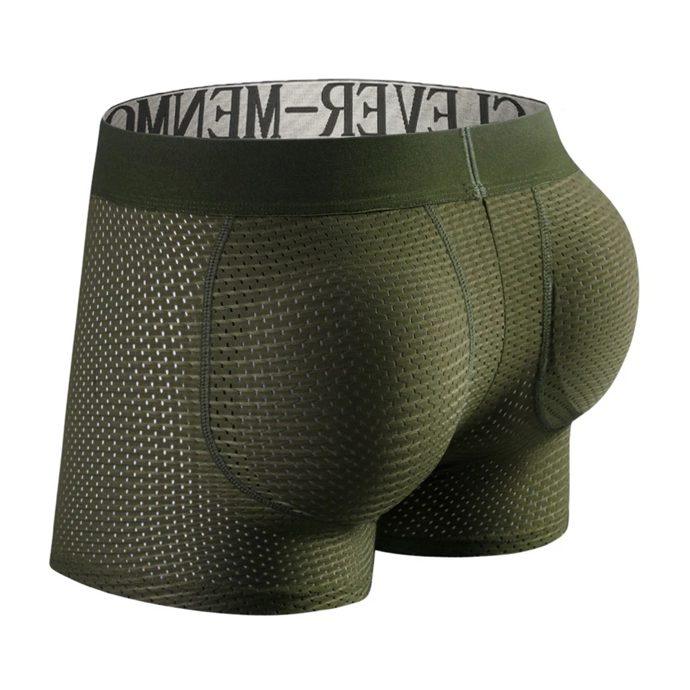 Intimo uomo uomo in rete intimo imbottito da uomo con imbottiture per l'anca Men'ss Butt imbottito Elastic trauncks Enhancement