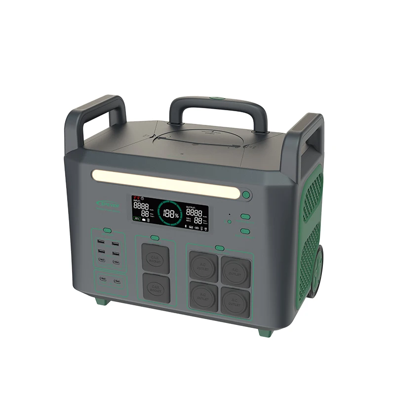 ATZ3600EU Portable Outdoor Power Station 3600W AC Output with 51.2V 40AH LiFePO4 Battery Solar Panel Backup Power Source