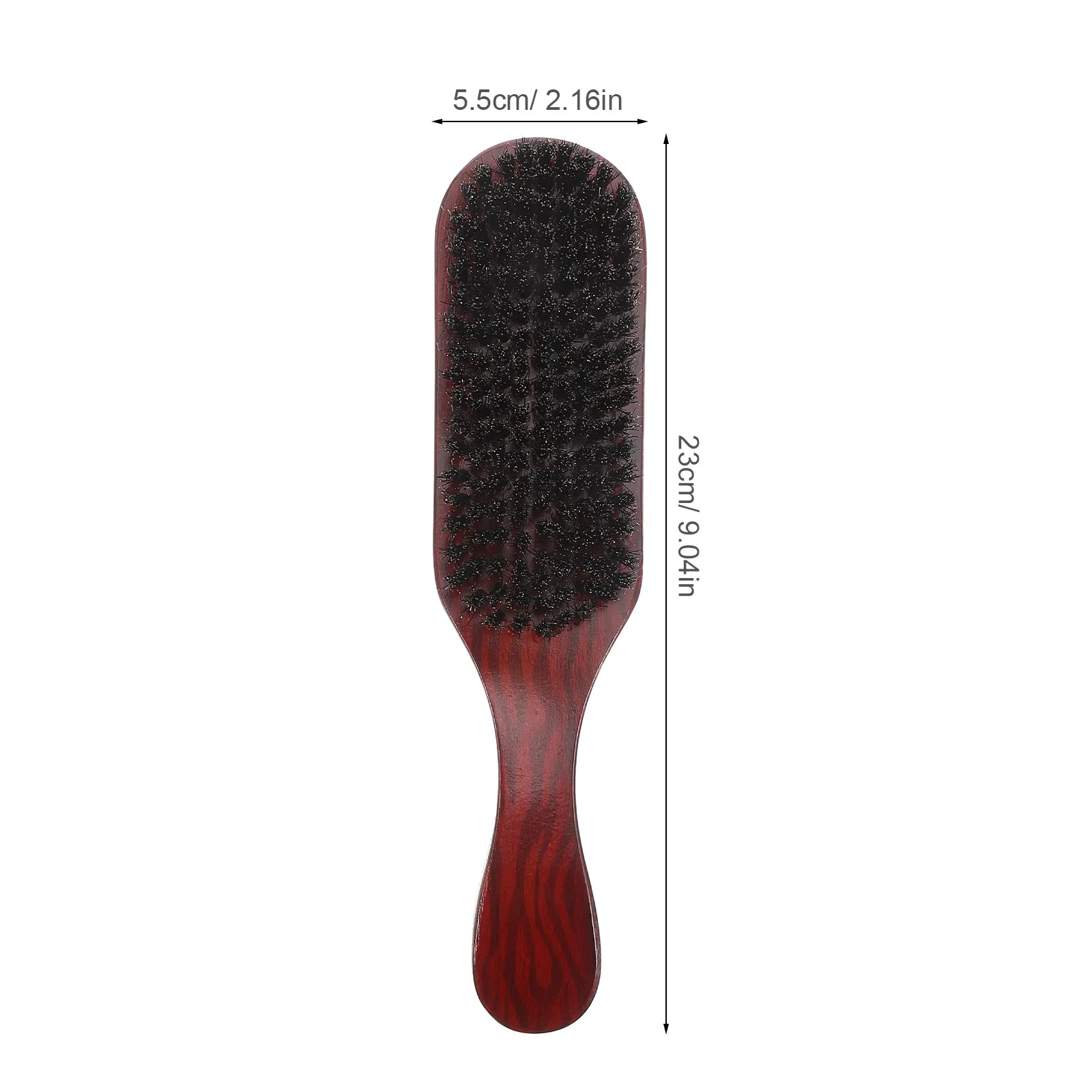 Beech Wood Lacquered Handle Boar Bristle Beard Brush Gentle Detangling Hair and Beard Grooming Brush for Men Women