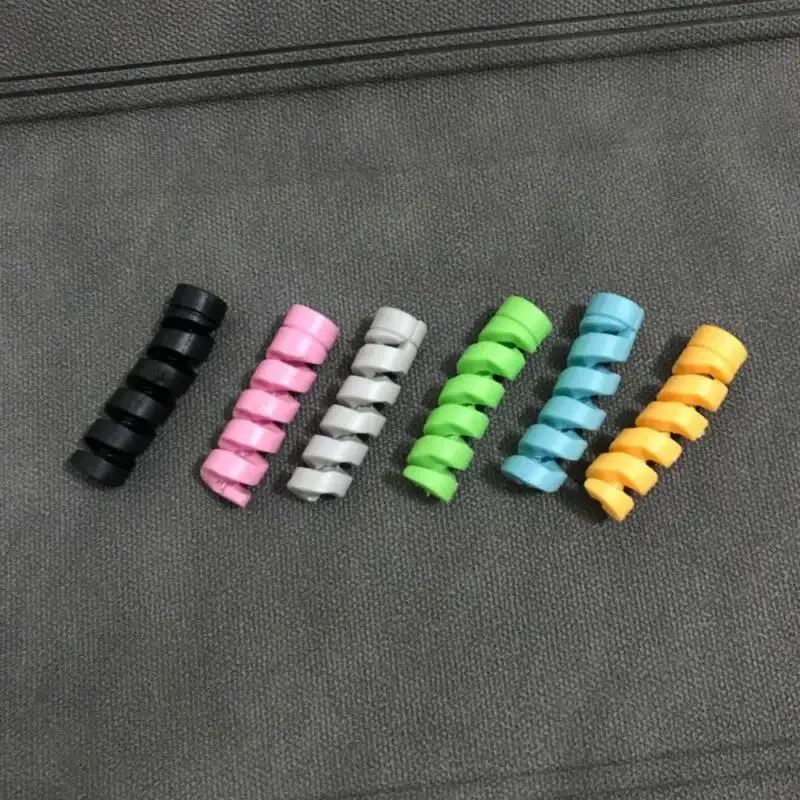 Cable Protector Silicone Bobbin Winder Wire Protector for USB Charger Cord Cable Protective Cover Cable Winder Clip