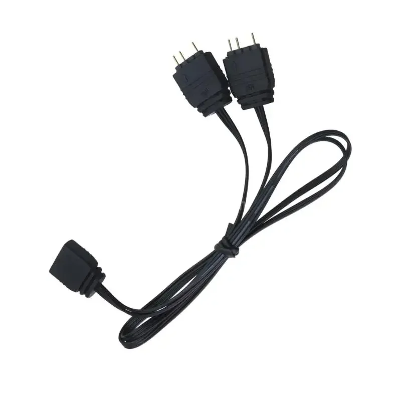 ARGB 5V 3Pin Extension Cable Adapter 1 to 2 Cooling Fan HUB Splitter Connector for MSI ASRock Motherboard