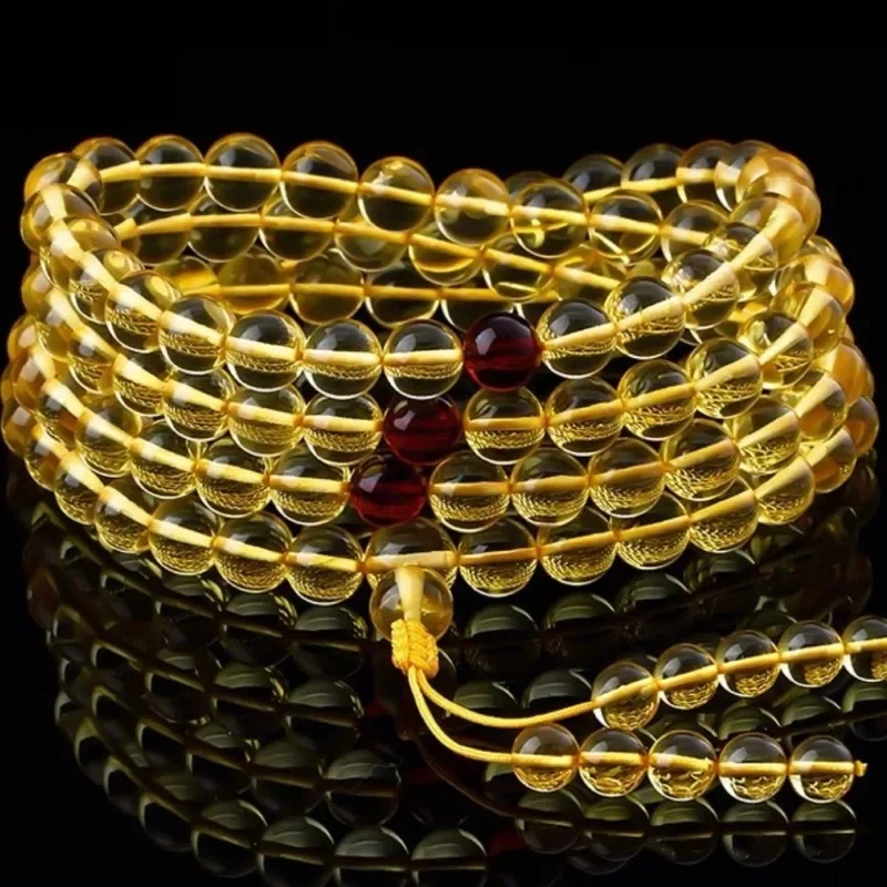 

Amber Multi-circle 108 Buddha Beads, Beeswax Bracelet Necklace, Men's and Women's Models